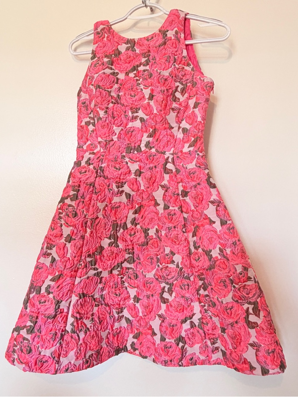 kate spade Pink and Green Floral A-Line Midi Dress